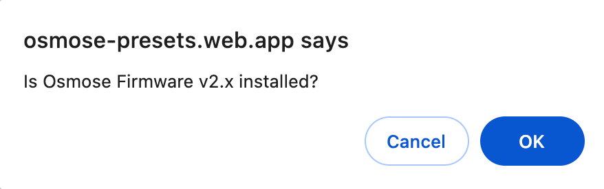 ask Osmose firmware version